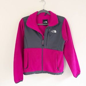 The North Face Denali Fleece Jacket Pink Magenta Gray